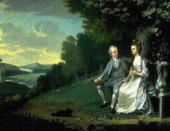 James Holland Portrait of Sir Francis and Lady Dashwood at West Wycombe Park Spain oil painting art
